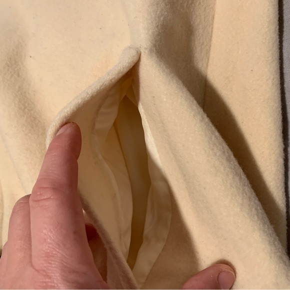 Talbots 100 % wool cream duffle coat size 16 - Picture 12 of 13